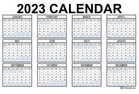 2o23年月曆|2023 Calendar